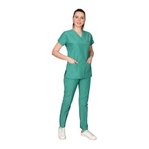 Mervem Takım V Yaka Tree Cotton Hemşire Üniforma