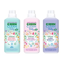 U Green Clean Baby Organik Lavanta Yağlı Çamaşır Deterjanı + Çamaşır Yumuşatıcı + Leke Çıkarıcı 1 L