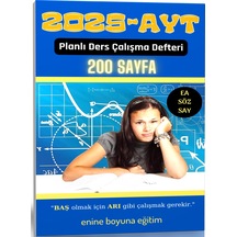 2025-ayt Planlı Ders Çalışma Defteri 200 Sayfa