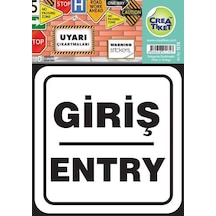 Crea Tiket Uyarı Etiketi Giriş-Entry - 1174