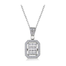 Effective Diamond Yeni Baget Avangarde Tektaş Gümüş Kolye