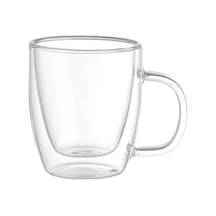 Vetro Borosilikat Çift Camlı Kulplu Bardak 310ml 2ad Beyaz - Çok Renkli