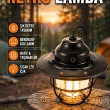 Çam Kozalağı Tasarımlı Retro Kamp Lambası Hafif Ve Taşınabilir Dekoratif Aydınlatma