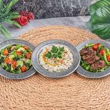 3 Adet Krom Çelik Yuvarlak Servis Tabağı, 18 Cm, Kabartma Desenli, Paslanmaz, Salata Meze Köfte Sunumu, 3 Adet Gümüş