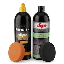 Dyo 4800 Kalın Çizik Giderici Pasta 1 Kg + Yüksek Parlaklık Verici Perfect Cila 1 Lt + 2 Adet Aplikatörlü Sünger Dev Set