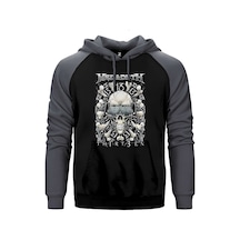 Megadeth Th1rt3en Gri Renk Reglan Kol Sweatshirt / Hoodie