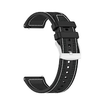 Teleplus Garmin Forerunner 55 Kordon Dikişli Rdb88 Silikon Kordon 20mm