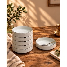 6lı Porselen Dali Platin Çorba Kasesi-7782 Çok Renkli