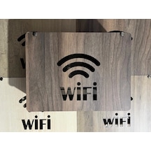 Modem Saklama Kutusu - 25x18x9 Cm Dekoratif Ahşap Modem Saklama Kutusu Modem Rafı Kahverengi Kahverengi