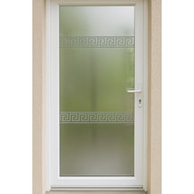 Technosmart 45x200cm Meander Motifli Statik Cam Filmi Kaplama Mutfak Ofis Banyo Pencere