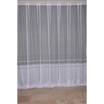 X Model Beyaz Renk Dikilmiş Pileli Fon Perde 300x260 Cm
