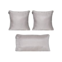 3'lü Parlak Fitilli  Kırlent Kılıfı Taş-413