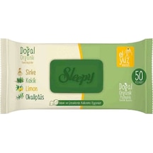 Sleepy Doğal Organik Pamuklu Islak Havlu 50'Li