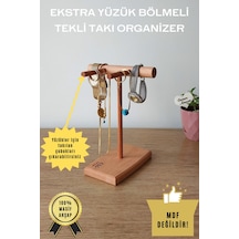Takı Organizer Ahşap Takı Askısı 20 Cm Takı Standı Yüzük Kolye Askısı Takı ve Aksesuar Düzenleyici