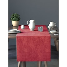 Kadife Dokulu Kırmızı Renk Yıl Başı Temalı Runner Daily Series 40 X 140 Kırmızı