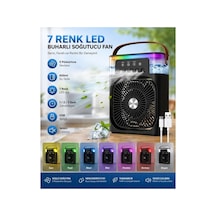 Tst-2502clr Buzlu Fan 600ml Su Hazneli Su Buharı Püskürtmeli Masaüstü Vantilatör Zaman Ayarlı Serinletici Mini Klima Led Işıklı Ve Koku Hazneli
