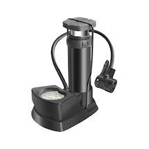 Araba / Motosiklet / Bisiklet Ayak Şişirme Kompresör & Hava Pompası İşaretçi Tipi Lastik Basıncı Algılama Ayak Şişirme Cihazı Siyah