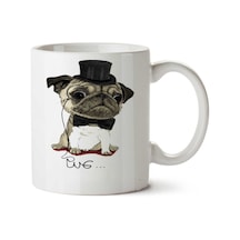 Pug Gentle Pug İki Tarafı Baskılı Kupa Bardak Çok Renkli