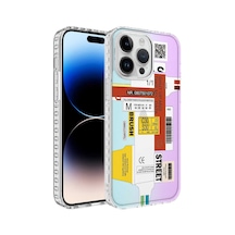Apple Uyumlu iPhone 12 Pro Max Airbag Kenarlı Renkli Desenli Silikon Zore Elegans Kapak