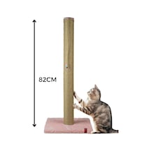 82cm Lüx Tırmalama Tahtası Catnipli Jüt Tırmalama Pembe Minder Yüzey