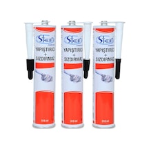 Stein Pu 50 Adhesive - Poliüretan Mastik 3 Adet 310 Ml Siyah Siyah