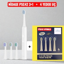 Nidage Psc42 Şarjlı Diş Fırçası + Psc42 Uyumlu Yedek Başlık 4'lü
