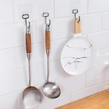 Banyo Için Siyah Güçlü Yapışkan Kancalar,yapışkanlı Askılar,mutfak,ev Ofis Için Duvar Askıları 3 Adet 7/8 Yaş