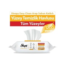 Sleepy Easy Clean Arap Sabunu Katkılı Yüzey Temizlik Havlusu 100' Lü X 12 Adet Diğer