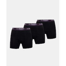 Kappa Logo Fuego 3 Pack Erkek Siyah Slim Boxer