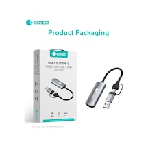 Canlı Yayın Video Yakalama Kartı 4k 60hz Usb 3.0 / Type-c İkili Arayüz 1080p 60hz Video Capture Card K Capture-01