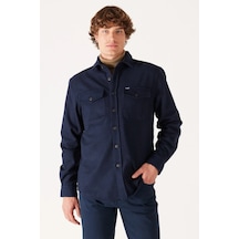 Wrangler Regular Fit Lacivert Erkek Gömlek W232137410 001