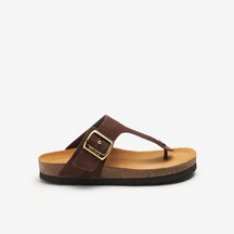 Cocoa Terlik Kadın 17b1 Frau Velour-s Kahverengi