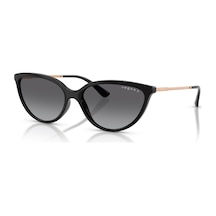 Vogue Vo 5672s W44t3 57 Kadın Polarize Cat Eye Degrade Siyah Kemik Güneş Gözlüğü Siyah