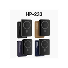 Hepu Hp-233 5.000 Mah Magsafe Kablosuz Powerbank 15w Kablosuz + 22w Pd3.0 Hızlı Şarj Siyah