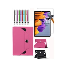 Lenovo Tab 2 A7-20f Universal 360 Dönerli Standlı Kılıf Tablet Kılıfı + Nano Ekran Koruyucu + Kalem Arka Kapak