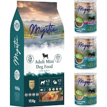 Mystic Mini Kuzu Etli Küçük Irk Köpek Maması 15 KG + 3 Adet Konserve