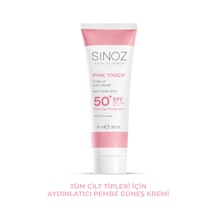 Sinoz Pink Touch Spf 50 Cilt  Aydınlatıcı Ton Eşitleyici Pembe Yüz Tüm Ciltler İçin Güneş Kremi 50 ML