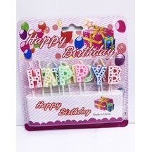 Büro Ev Ofis Dekoru İçin Happy Birthday Tasarım Renkli Mum Diğer