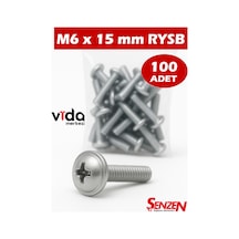 M6x15 Pul Başlı Rysb Vida 100 Lü 1