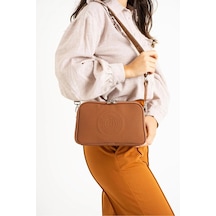 Just Polo Kadın Taba 5 Bölmeli Omuz Ve Çapraz Askılı Çantası-bd6000