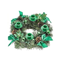 Suofeng 30 Cm Plastik Noel Çelenk, Yeşil Dekoratif Yılbaşı Süsü, Otel Ve Alışveriş Merkezi İçin