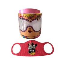 Gürbey Lol Bebek Baskılı Çocuk Siperlik + Mickey Mouse Desenli Çocuk Maske