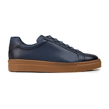 Deery Erkek Mavi Hakiki Deri Sneaker Ayakkabı - 02018mmvıc01 Mavi