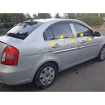 Markadan Hyundai Accent Era Krom Cam Çıtası 4 Parça Paslanmaz Çel