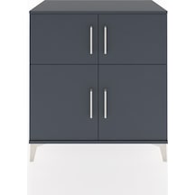 Hyperion Şifonyer Tek Raflı 4 Kapaklı 88x44x96 Antrasit-antrasit Antrasit