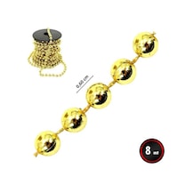 Yılbaşı Yeniyıl Ağacı Süsü Zincir Boncuk 800cm Gold Christmas Tree Chain