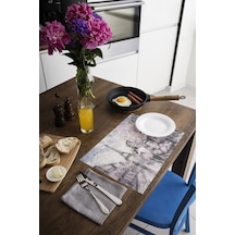 Dekoratif Baskılı Keçe Amerikan Servisi, Supla 2'Li Servis Takım  -344 Çok Renkli