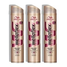 Wella Wellaflex Brillant Colour Parlak Renkler Güçlü Saç Spreyi 3 x 250 ML