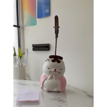 Japonya Şans Kedisi Not Fotoğraf Tutucu Obje Biblo Pembe