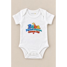 Babylimon Baba. Pelerinsiz Kahraman, Özlenen Kişi Beyaz Kısa Kollu Çıtçıtlı Bebek Zıbını Beyaz - 930083927 Beyaz